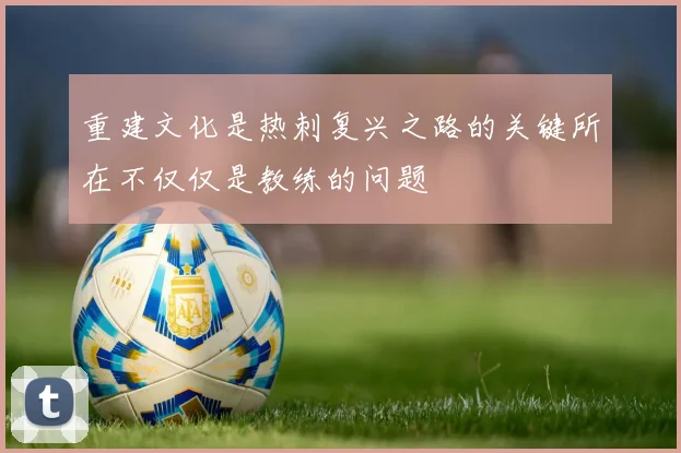 重建文化是热刺复兴之路的关键所在不仅仅是教练的问题